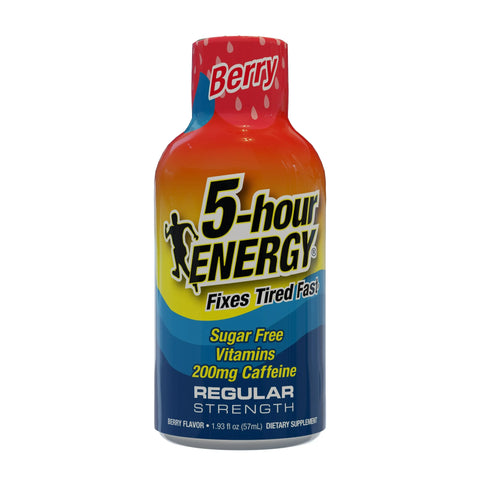 5-Hour Energy Shot, Extra Regular, Berry Flavor Sugar Free 57ml