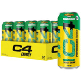 Cellucor C4 Original Carbonated Energy Drink, Millions Apple, 500ml (Pack of 12)
