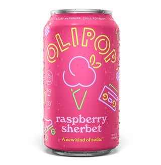 Olipop Prebiotic Raspberry Sherbet Soda Can 355ml