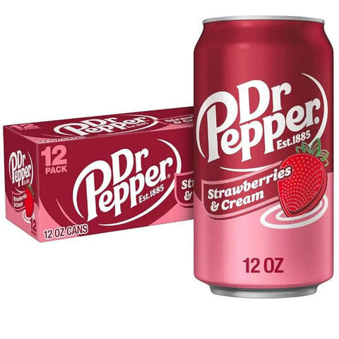 Dr Pepper strawberry Cream Can 355ml x 12Pcs