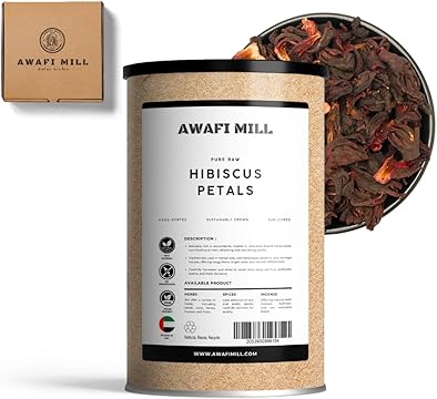 AWAFI MILL Dried Hibiscus Flower - 100 g | 3.5 Oz