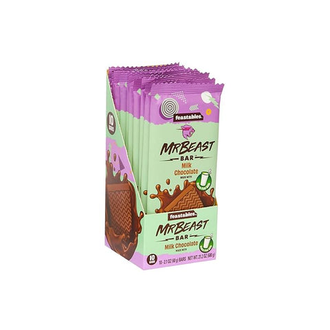 Feastables MrBeast Milk Chocolate Bar 60g ( 10 Pack)