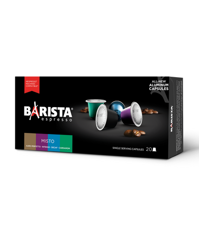 Barista Espresso Misto: Mix Of Intenso, Auro Perfetto, Decaf, Cardamom 20 Capsules 6g