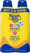 Banana Boat Sport Kids Sunscreen Spray SPF 50, Twin Pack
