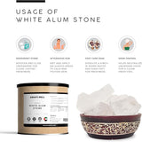 AWAFI MILL White Alum Stone Deodorant - 100 g | 3.5 Oz - image 2