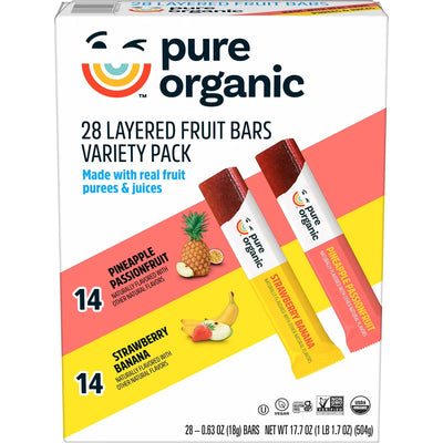 Pure Organic Variety Pack Layered Fruit Bars, 18g (28pk)