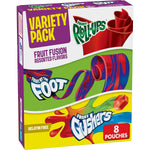 Betty Crocker Fruit Roll Ups, Fruit by the Foot, Gushers Fruit Flavored Snacks Variety Pack (8Pcs) 144g
