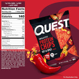 Quest Tortilla Style 19g Protein Chip Hot & Spicy Flavored 32g