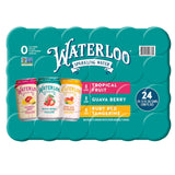 Waterloo Sparkling Water Variety Pack 355ml (TROPICAL-GUAVA-RUBY) 24 pk
