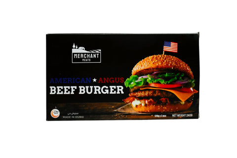 Merchant Meat Frozen American Angus Beef Burger 240g