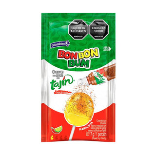 Colombina Bon Bon Bum Passion Fruit Lollipop with Tajín Seasoning – 17g