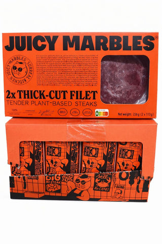 Juicy Marbles Plant-Based Vegan Tender Steak 2x Thick- Cut Fillet (Pack of 4)