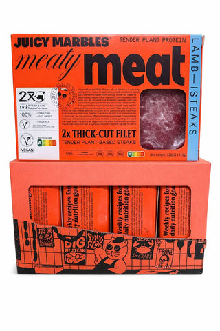 Juicy Marbles Plant-Based Vegan Tender Lamb Ish Steak (Pack of 4)