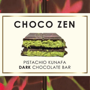Choco Zen Pistachio Kunafa Dark Dubai Chocolate Bar 190g