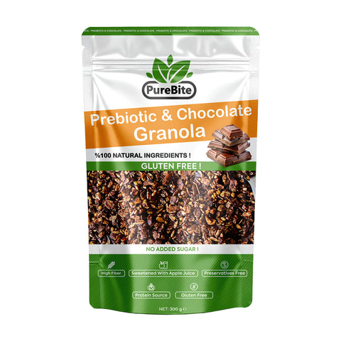 PureBite High Protein -Gluten Free, No Added Sugar Prebiotic & Chocolate Granola 300g