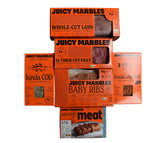 Juicy Marbles Signature Plant-Based Vegan (6 Assortment) Whole Cut Filet, Thick Cut Loin, Baby Ribs, Lamb Ish, Kinda Cod & Kinda Salmon