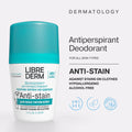 Librederm 48-Hour Anti-Stain Antiperspirant, Roll-On, Hypoallergenic, Dermatologist Tested 50ml - image 2