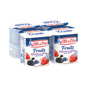 Elle and Vire Yoghurt Mixed Berry 4x125g