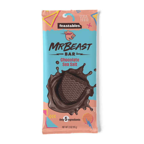 Feastables MrBeast Sea Salt Dark Chocolate Bar 60g