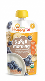 HappyTOT Organics Super Morning Bananas, Blueberries, Yogurt, Oats & Chia Pouch 113g