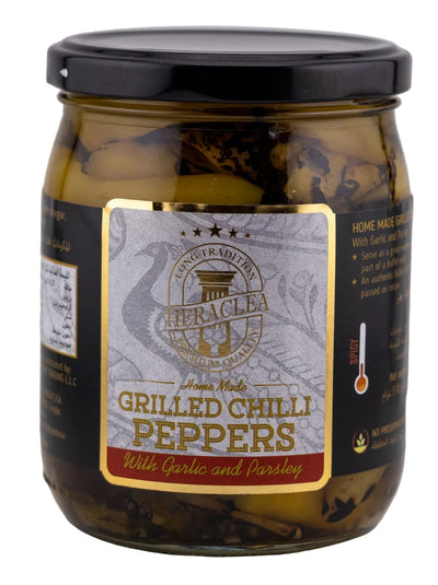 Heraclea Grilled Chili Peppers with Garlic and Parsley 510g