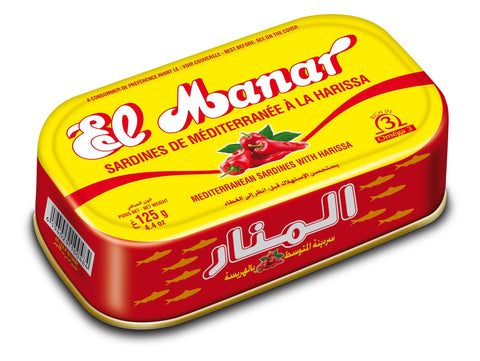 El Manar Mediterranean Sardines With Harissa 125g