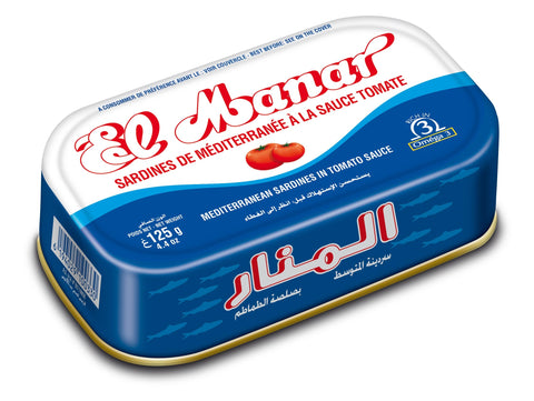 El Manar Mediterranean Sardines With Tomato Sauce 125g