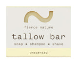 Fierce Nature Multi-Use Tallow Bar (Unscented) 80g