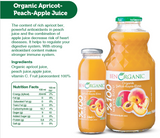 Ben Organic Apricot Peach Apple Juice % Sugar, Gluten Free Glass Bottle 946 ml