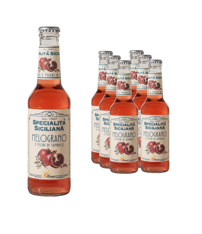 Specialita Siciliana Pomegranate & Elderberry Flowers Italian Soft Drink 275ml (Pack of 6)