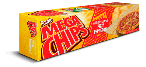 Mega Potato Chips with Taste of Pizza Pepperoni 50g