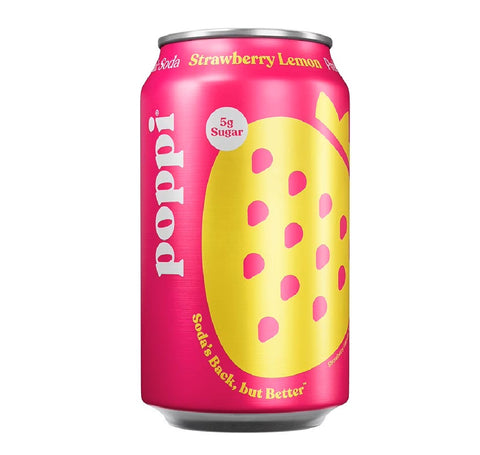 Poppi Prebiotic Soda Strawberry Lemon 355ml