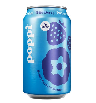 Poppi Prebiotic Soda Wild Berry 355ml