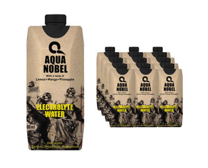 Aqua Nobel Electrolyte Water with Taste of Lemon+ Mango+ Pineapple 500ml - Case of 12