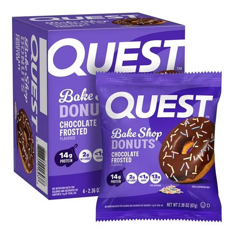 Quest Bake Shop Chocolate Frosted Donuts 268g (Pack of 4)