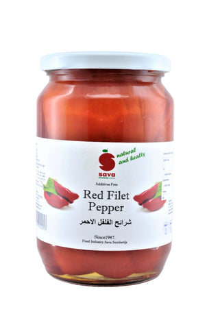 Sava Red Fillet Peppers 720 ml