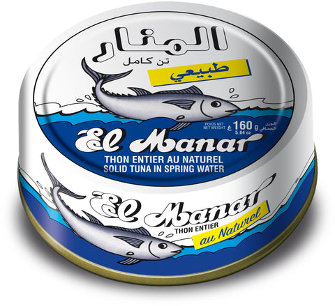 El Manar Solid tuna in spring water 160g