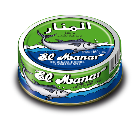 El Manar Solid Tuna In Sunflower Oil 160g