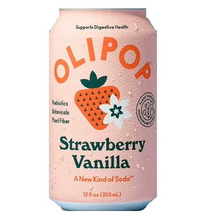 Olipop Strawberry Vanilla Soda Can 355ml