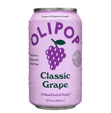 Olipop Classic Grape Soda Can 355ml