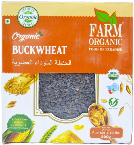 Farm Organic Buckwheat with Skin (Hulled) , 500g