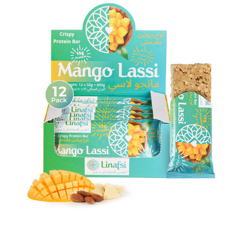 Crispy Protein Bars, Mango Lassi, 12x50g