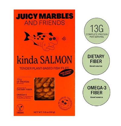 Juicy Marbles Plant-Based Vegan Kinda Salmon Fish Fillet 110g