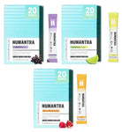 Humantra 3 Flavors Bundle Himalayan Lime, Elderberry, Berry Pomegranate Electrolyte Hydration Pack – Zero Sugar, 20 Servings, 72g Each 60 Count (Pack of 3)
