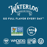 Waterloo Sparkling Water Summer berry, Lemon Lime, Black Cherry Variety Pack 355 ml, 24 pk - image 7