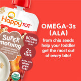 HappyTOT Organics Super Morning Pouch 113g, Apple Cinnamon and Blueberry Banana Variety-12 Pack - image 3