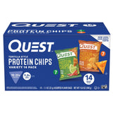 Quest Tortilla Style 18-20g Protein Chip Variety Pack 32g (Chili Lime and Nacho Cheese) 14 Pieces