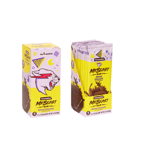 Feastables MrBeast Almond Chocolate Bar 60g (10 Packs)