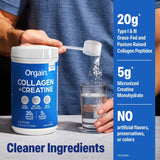 Orgain Collagen +Creatine, Unflavored - 884g (XL) - image 3