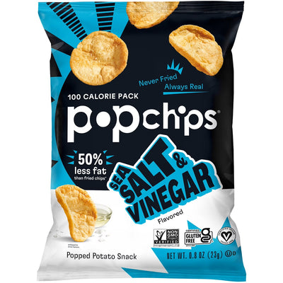 Popchips Sea Salt & Vinegar Flavored Potato Chips 23g